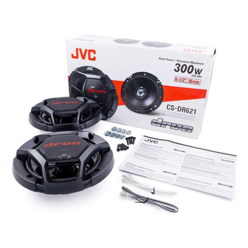 JVC CS-DR621 Car Speakers - 300 Watts of Peak Power, 6.5 Inch, Full Range, 2 Way, Sold in Pairs - Image 5